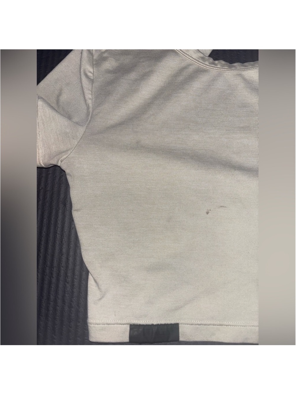 Alphalete Cream Short Sleeve Open-Back Crop Top - Picture 5 of 5
